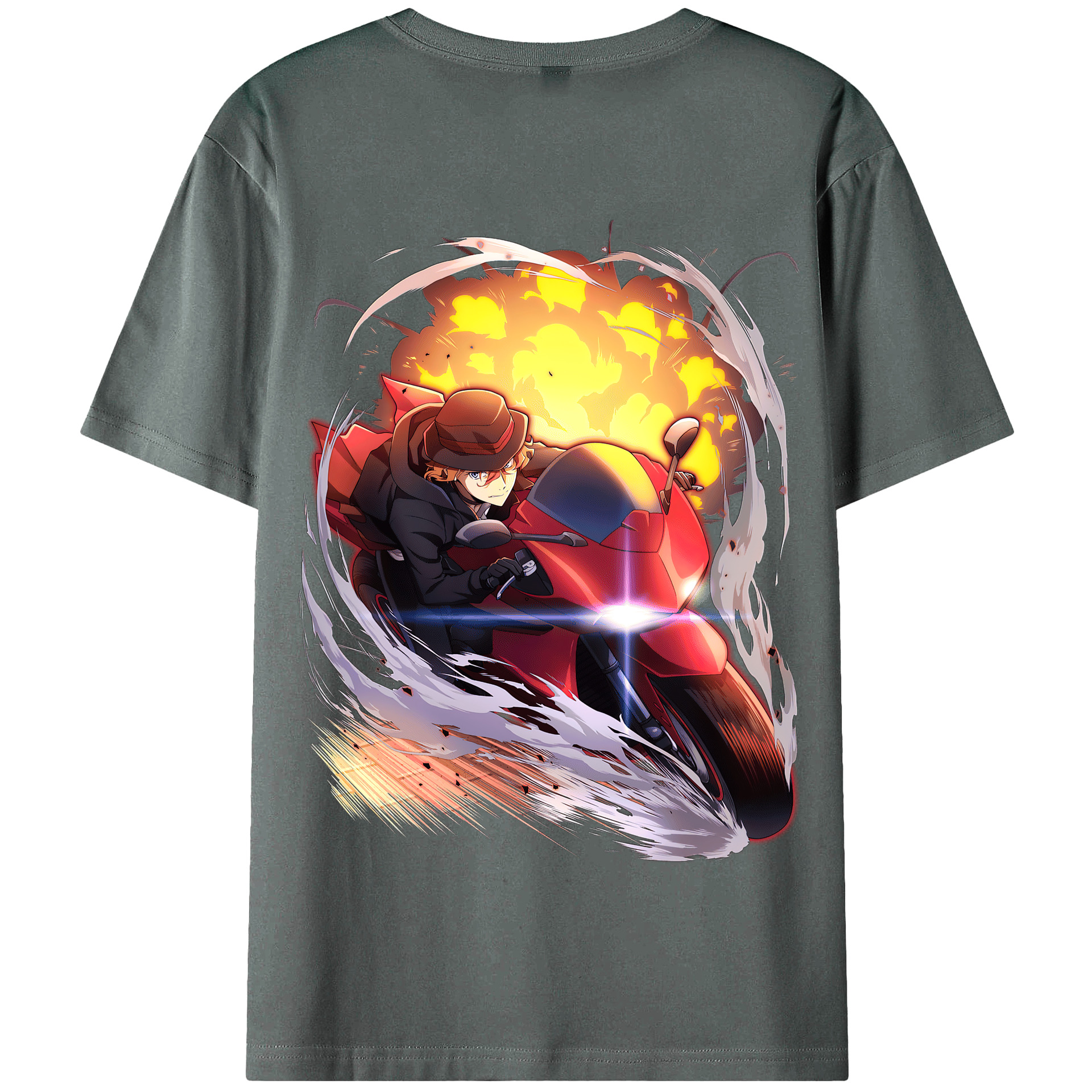 （画像用） 文豪ストレイドッグス Bungo Stray Dogs 綿100％半袖Tシャツ（背面プリント）